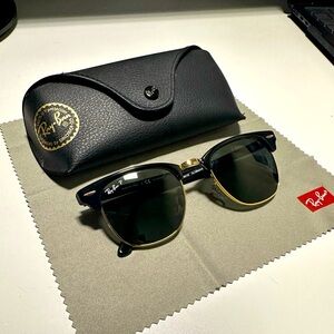 Like New Polarized Clubmaster Sunglasses (RB3016)